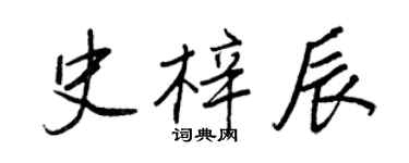 王正良史梓辰行書個性簽名怎么寫