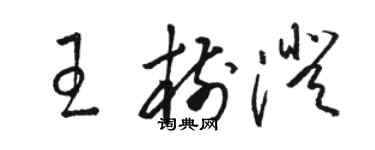 駱恆光王樹澄草書個性簽名怎么寫