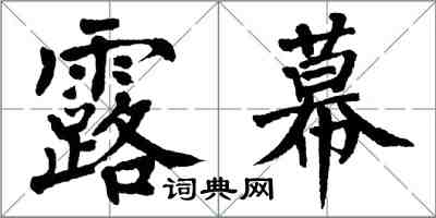 翁闓運露幕楷書怎么寫