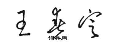 駱恆光王春定草書個性簽名怎么寫