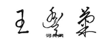 駱恆光王豐菊草書個性簽名怎么寫