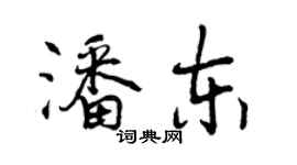 曾慶福潘東行書個性簽名怎么寫