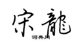 王正良宋龍行書個性簽名怎么寫