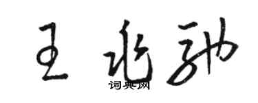駱恆光王兆馳草書個性簽名怎么寫
