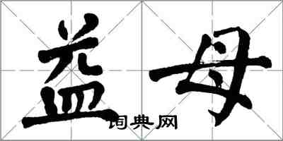 翁闓運益母楷書怎么寫