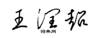 梁錦英王潤超草書個性簽名怎么寫