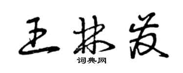 曾慶福王林發草書個性簽名怎么寫