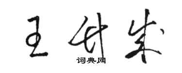 駱恆光王竹成草書個性簽名怎么寫