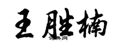 胡問遂王勝楠行書個性簽名怎么寫