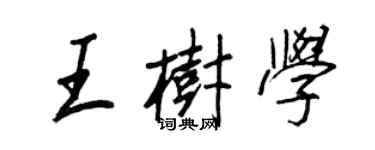 王正良王樹學行書個性簽名怎么寫