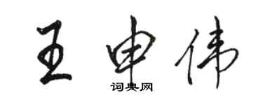 駱恆光王申偉行書個性簽名怎么寫