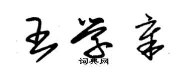 朱錫榮王學章草書個性簽名怎么寫