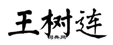 翁闓運王樹連楷書個性簽名怎么寫