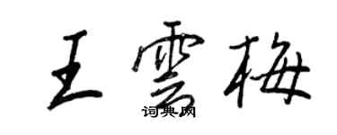 王正良王雲梅行書個性簽名怎么寫