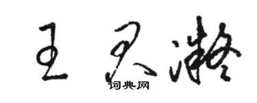 駱恆光王君凝草書個性簽名怎么寫