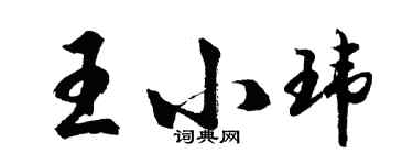 胡問遂王小瑋行書個性簽名怎么寫