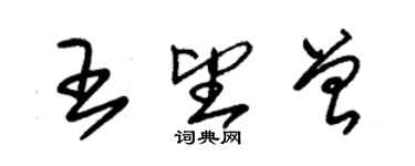 朱錫榮王望曾草書個性簽名怎么寫