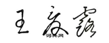 駱恆光王夏露草書個性簽名怎么寫