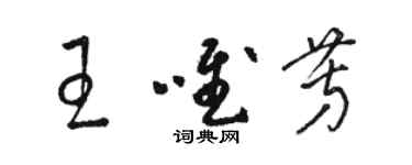 駱恆光王唯芳草書個性簽名怎么寫