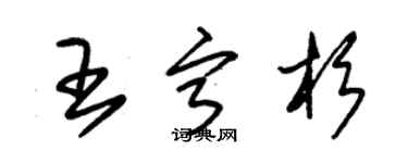 朱錫榮王寧杉草書個性簽名怎么寫