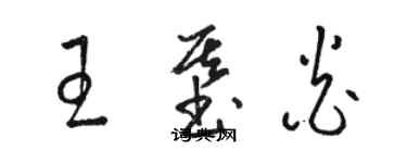 駱恆光王基炎草書個性簽名怎么寫