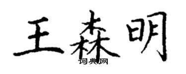 丁謙王森明楷書個性簽名怎么寫
