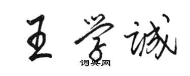 駱恆光王學誠行書個性簽名怎么寫