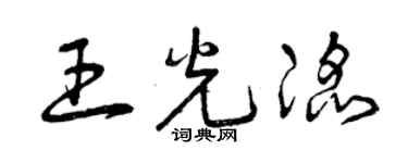 曾慶福王光滔草書個性簽名怎么寫