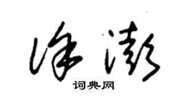 朱錫榮徐澎草書個性簽名怎么寫