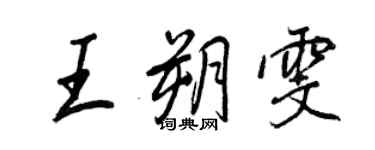 王正良王朔雯行書個性簽名怎么寫