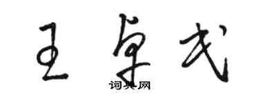 駱恆光王卓民草書個性簽名怎么寫