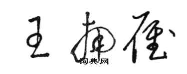 駱恆光王南雁草書個性簽名怎么寫