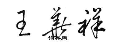 駱恆光王華祥草書個性簽名怎么寫