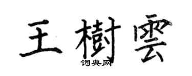 何伯昌王樹雲楷書個性簽名怎么寫