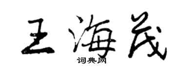 曾慶福王海茂行書個性簽名怎么寫