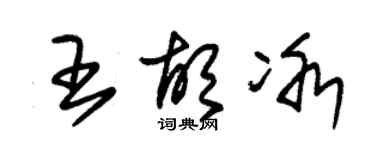 朱錫榮王胡冰草書個性簽名怎么寫