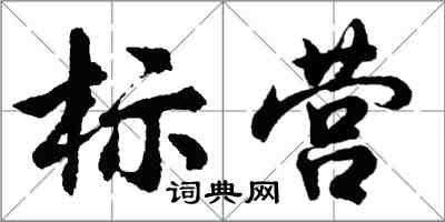 胡問遂標營行書怎么寫