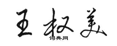 駱恆光王權美行書個性簽名怎么寫