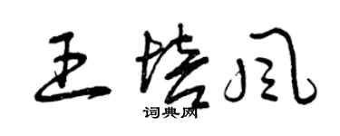 曾慶福王培風草書個性簽名怎么寫