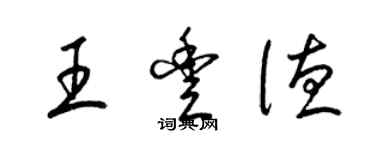 梁錦英王豐德草書個性簽名怎么寫