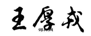 胡問遂王厚戎行書個性簽名怎么寫