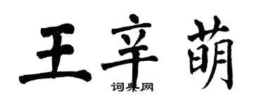 翁闓運王辛萌楷書個性簽名怎么寫