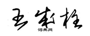 朱錫榮王成柱草書個性簽名怎么寫