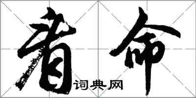 胡問遂看命行書怎么寫