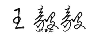 駱恆光王毅毅草書個性簽名怎么寫