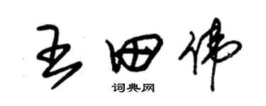 朱錫榮王田偉草書個性簽名怎么寫