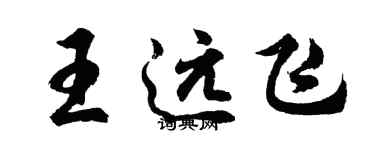 胡問遂王遠飛行書個性簽名怎么寫