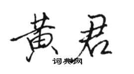駱恆光黃君行書個性簽名怎么寫