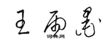 駱恆光王雨墨草書個性簽名怎么寫