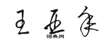 駱恆光王亞年草書個性簽名怎么寫